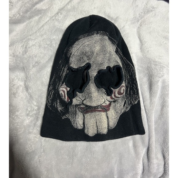 Vintage 2004 SAW Movie Promo Beanie Ski mask Hat Jigsaw Y2K 00s Horror Rare - Picture 1 of 4
